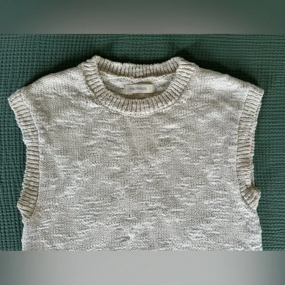 TWOTHIRDS Abang Cotton Sleeveless Knit Top - Ecru - Picture 6 of 16
